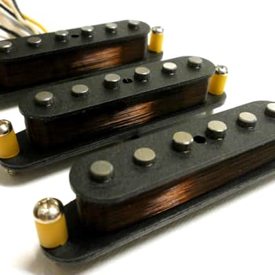 Q pickups HAND WOUND Stratocaster Strat SET Big Tone Dipper Mid Scooped Mayer image 4