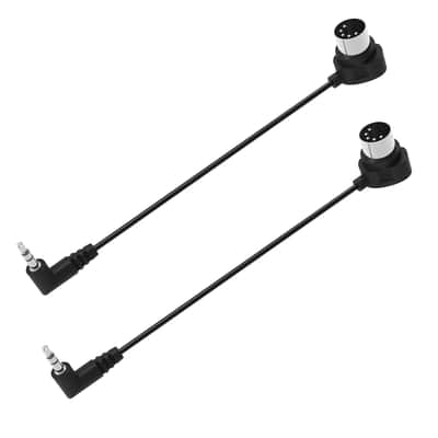 TRS 3.5mm MIDI Cable 2-Pack 3.3-FT / 100CM Type-A TRS 3.5mm to MIDI 5 Pin Din Cable with Ultra-Small Plugs for Tight Space 2-Pack 3.3-FT / 100CM image 2