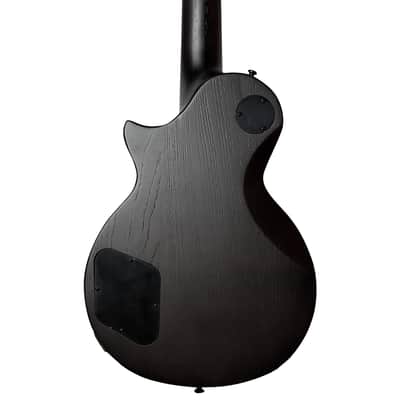 10S GF Modern 7 String Poplar Burl Single Cut Electric Guitar Open Core Black Burst Matte image 4
