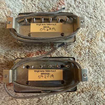 Virgil Arlo White Label Chrome 1959 Authentic Legendary Humbucker set hand-wound (‘59 PAF style) image 3