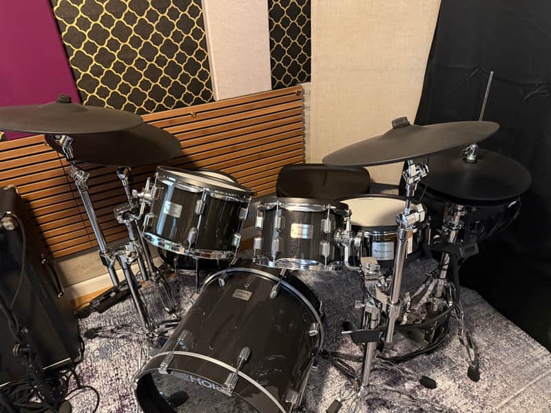 Roland VAD507 Acoustic Design Series Electronic V-Drum Kit 2022 - Present - Black *WITH* HiHat and snare stand, Kick pedal and throne! image 1