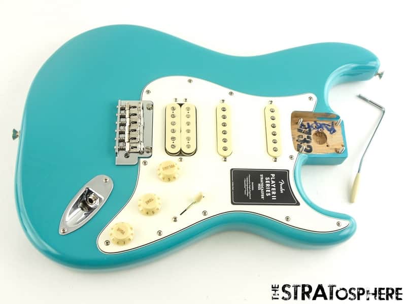 Fender Player II Stratocaster Strat HSS LOADED BODY Alder Strat Aquatone Blue image 1