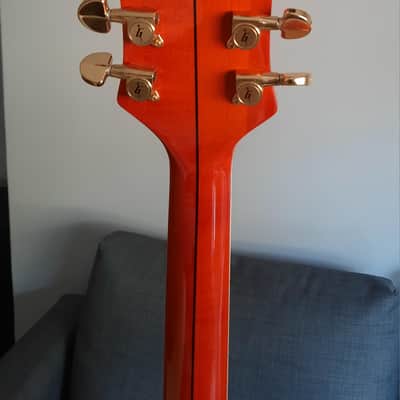 1989 Gretsch 6120W Nashville Chet Atkins Western Orange w/ FilterTrons & Case image 4