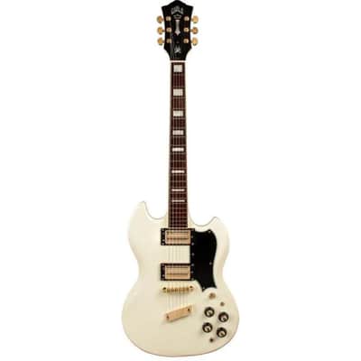 Guild Polara Kim Thayil Signature Electric Guitar Vintage White image 2