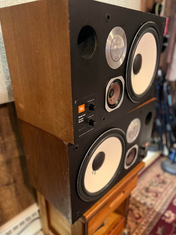 JBL 4411 Studio Control Monitors Walnut / Black | Reverb