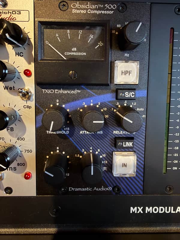 Dramastic Audio Obsidian 500 Stereo Compressor Module 2010s - Black image 1