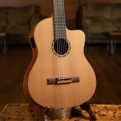 Ortega RCE131 Family Series Pro Solid Cedar Top Mahogany Neck Cutaway Nylon 6-String Classical Acoustic-Electric Guitar w/Gig Bag image 12
