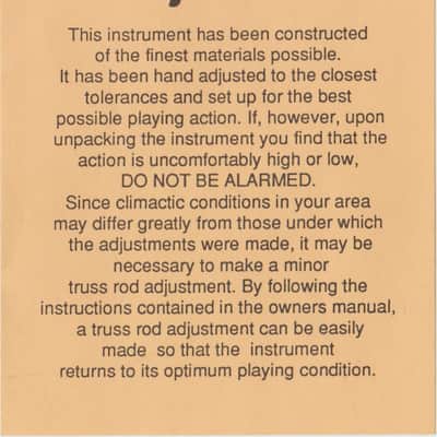 Fender Owner’s Manual and Specifications for Guitars and Basses 1994 image 9