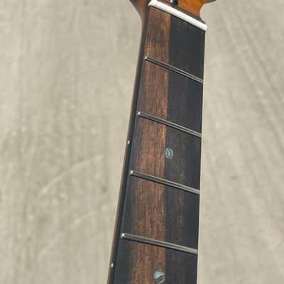 5a Striped Ebony Fretboard 22frets 5a Roasted flame Maple guitar neck Radius 12inch Round stainless steel 22 frets Roasted flame Maple guitar neck Striped Ebony fingerboard 25.5inch hole 10mm Radius: 12 inches. image 5