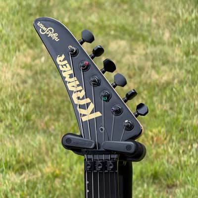 Kramer NightSwan Electric Guitar Black with Blue Polka Dot image 2
