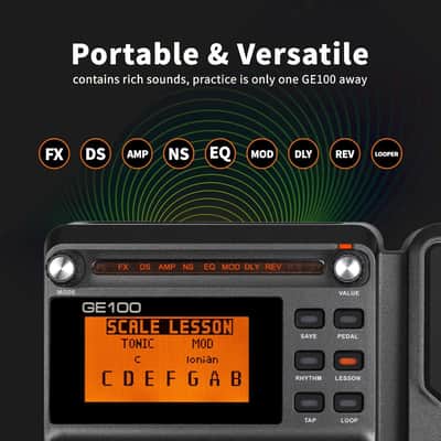 MOOER GE100 Multi-Effects Guitar Pedal with 80 Presets & 66 Effects image 3