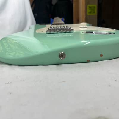 Squier Tom DeLonge Signature Stratocaster Strat Electric Guitar - Surfboard Green image 18