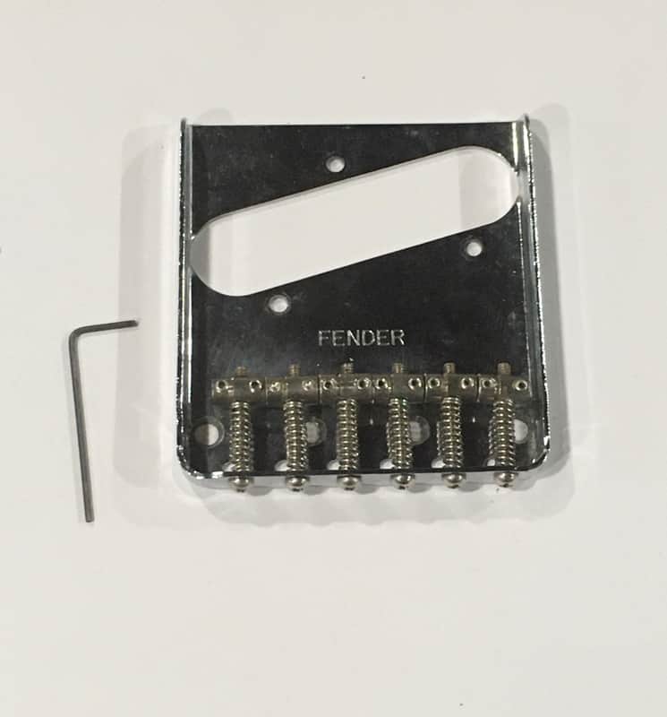 Lefty Vintage FENDER 6 Saddle Guitar Bridge Tele Natural NOS Relic Left 1970s-81 image 1