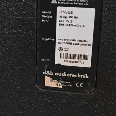 d&b audiotechnik C7-SUB Passive Subwoofer CG01VMS *ASK FOR SHIPPING* image 12