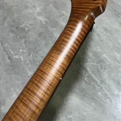 AAAA 22fret Roasted Flame Maple Electric guitar neck part rosewood locking nut image 5