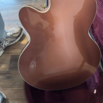 Gretsch G6112TCB-JR Center Block Jr. 2016 - 2018 - 2-Tone Jaguar Tan / Copper Metallic image 8