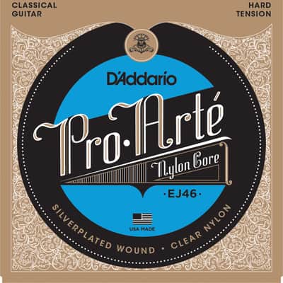 D'Addario EJ46 Pro-Arte Nylon Classical Guitar Strings, Hard Tension