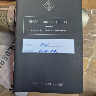 Neumann U 87 Large Diaphragm Multipattern Condenser Microphone 1967 - 1985 - Nickel image 5
