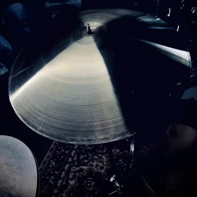 Kmicic cymbals Kmicic Deep Sweet Flat Ride 23” Bronze with 2 rivets 2024 - Satin b20 bronze image 4