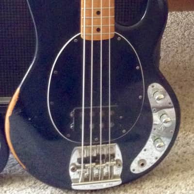 Musicman Stingray Bass 4 string 1987 Black....fantastic Flea Tone image 1