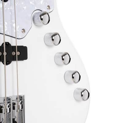 Cort Elrick NJS 4-String Electric Bass, White image 13