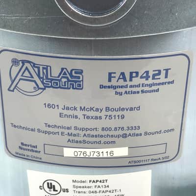 (New) Atlas Sound FAP42T 4" Speaker System Single image 7