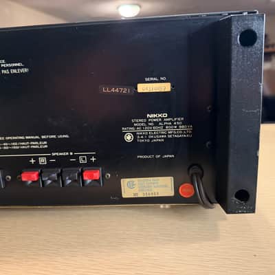 Nikko Alpha 450 Stereo 220WPC MONSTER 👹 Power Amplifier FRESH Full Service🔥🎶 image 10