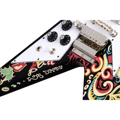 Epiphone Jimi Hendrix Limited Edition Left-Handed "Love Drops" Flying V w/ Hardshell Case image 9
