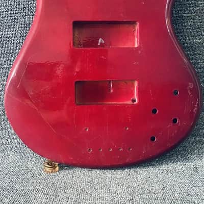 Red 4/5 String Bass Basswood Body DIY Project image 2