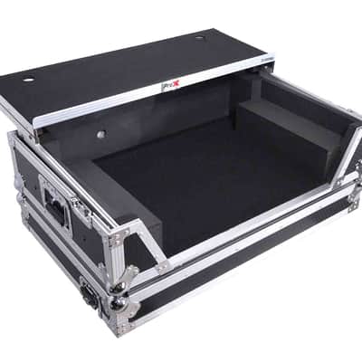 ProX XS-FLX102U WLT Flight Style Road Case for Pioneer DDJ-FLX10 DJ Controller with Laptop Shelf 2U Rack Space Wheels image 4