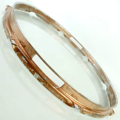 Ludwig 13" 8-Lug 1.6mm Resonant Copper Paint Snare Drum Side Rim/Hoop Vintage80s image 3