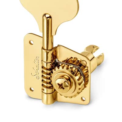 Schaller Germany 4-In-Line F-Series Tuners for Fender P/J Bass, GOLD image 1