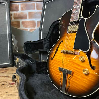 Gibson ES-165 Herb Ellis Vintage Sunburst 1998 Hollow Body Electric Guitar image 14
