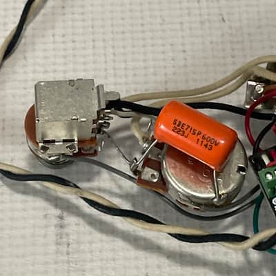 2000's Fender Upgraded Stratocaster Guitar Electronics Wiring Harness Seymour Duncan Liberator, Orange Drop Capacitor image 14
