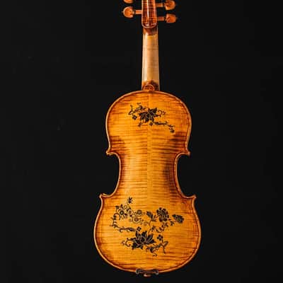 SONG Baroque 5 strings Violin 4/4 Full size, Flames maple back with Beautiful drawing, Great sound image 4