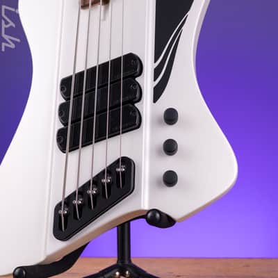 Dingwall D-Roc Standard 5-String Bass Ducati Pearl White image 5