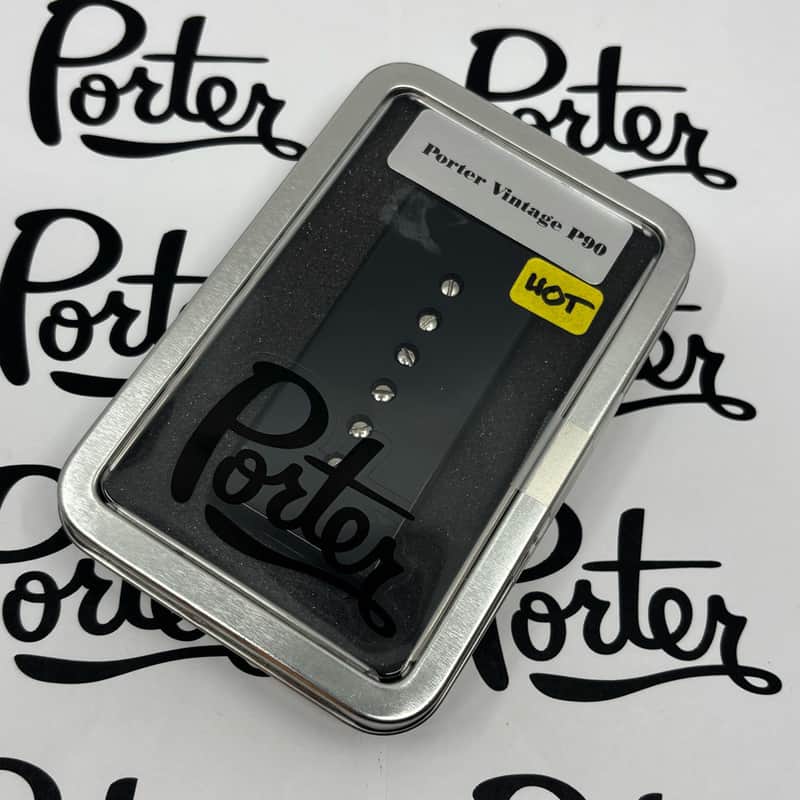 Porter Vintage P90 Hot Wind Bridge Pickup - Soap Bar - Black image 1