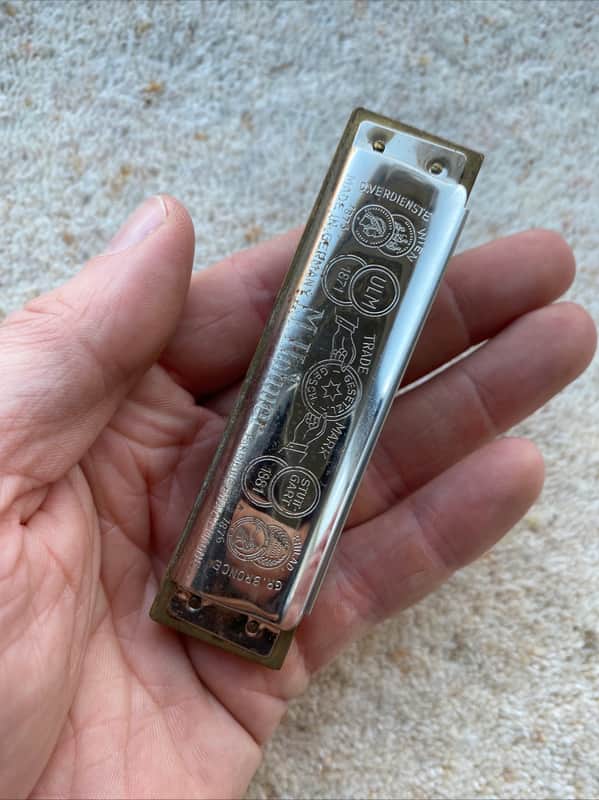 Vintage Echo Super Vamper Harmonica by M.Hohner & Yellow Box