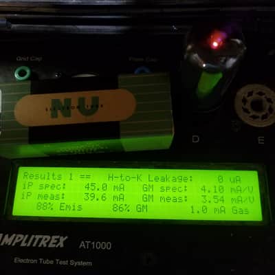 NU National Union 6V6GT/G tNOS AT1000 TESTED Vacuum Tube greyglass Rare WWII era Beam Power 6V6 1942-1946 image 2