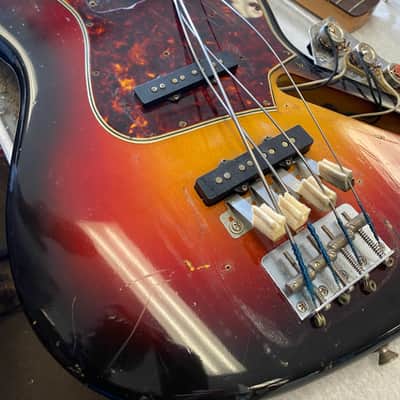 Fender Jazz Bass 1961 - 1 Family owned a 100% untouched 3-knob Slab Neck still sporting its original strings ! image 16