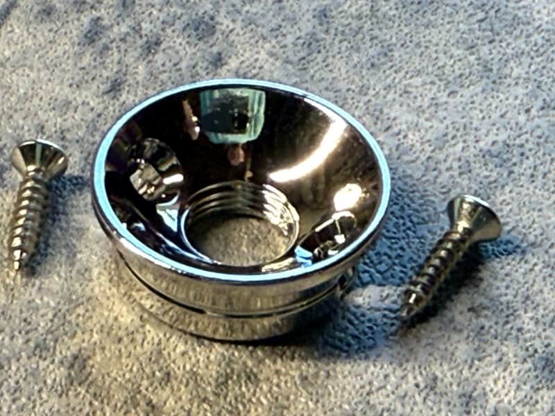 BMC ELECTRO-SOCKET JACK FERRULE/PLATE FOR FENDER TELECASTER TELE WITH SCREWS image 1