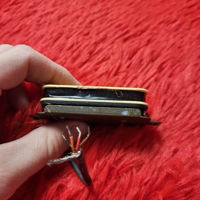 1970's - 1980's Unknown Brand Possibly Gotoh (Goto) PAF Clone - Not Functioning - Nickel Cover With Double Cream Bobbins - Double Hex Screw Poles - Ceramic Magnet - Humbucker - Made in Japan MIJ image 4