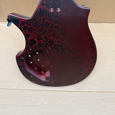 Danelectro Sitar coral sitar guitar red only body and neck image 7