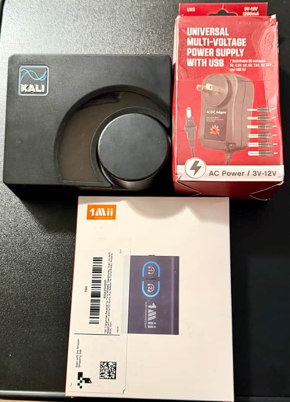 Kali Audio MV-BT Bluetooth Input Module with LiveWire Universal Voltage Power Supply and the 1Mii Bluetooth Transmitter/Receiver image 1
