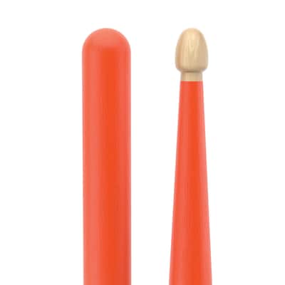 Pro-Mark Rebound 5A Hickory in Orange - Wood Tip image 4