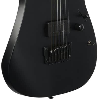 Ibanez RGIXL7 Iron Label Electric Guitar, 7-String, Black Flat image 8