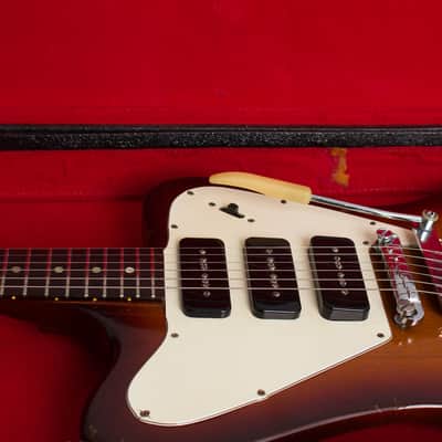 Gibson  Firebird III Solid Body Electric Guitar (1966), ser. #551437, original black tolex hard shell case. image 20