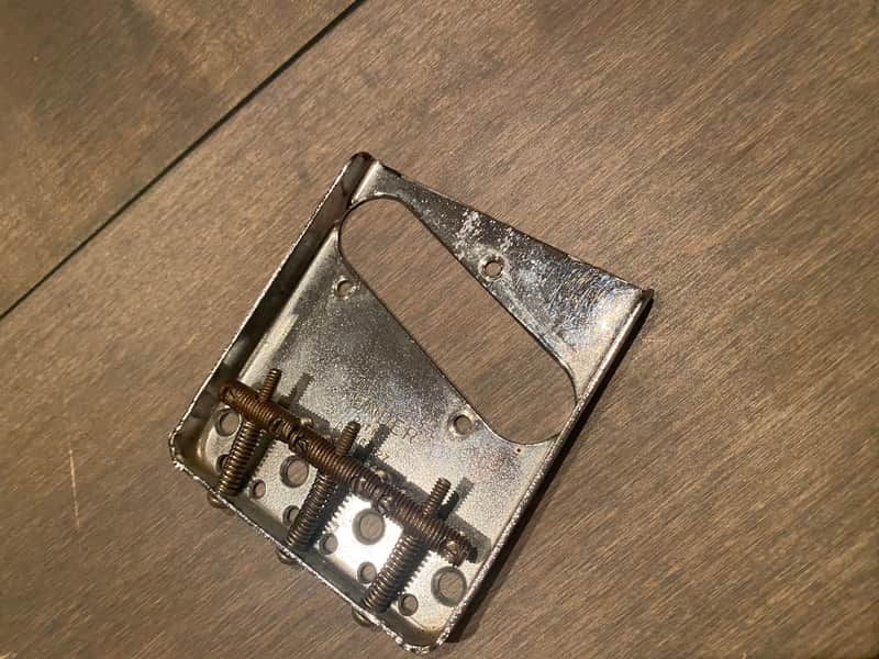1964 Fender Telecaster bridge with saddles image 1