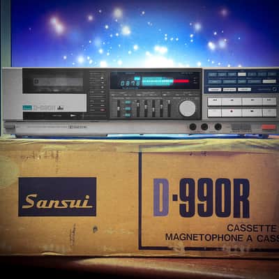 SANSUI D-990R Rare Vintage Stereo Double Cassette Deck DBX EQ & Expander image 5