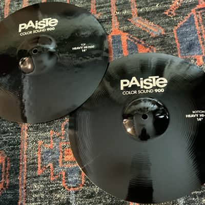 Paiste 14" Color Sound 900 Black Heavy Hi-Hats image 1